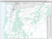 Oregon <br /> Wall Map <br /> Premium Style 2025 Map