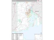 Rhode Island <br /> Wall Map <br /> Premium Style 2025 Map