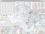Texas <br /> Wall Map <br /> Premium Style 2025 Map