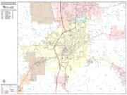 Fayetteville <br /> Wall Map <br /> Premium Style 2025 Map
