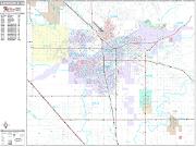 Bakersfield <br /> Wall Map <br /> Premium Style 2025 Map