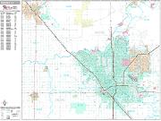 Fresno <br /> Wall Map <br /> Premium Style 2025 Map
