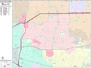 Monterey Park <br /> Wall Map <br /> Premium Style 2025 Map