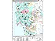 San Diego <br /> Wall Map <br /> Premium Style 2025 Map
