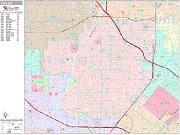 Santa Ana <br /> Wall Map <br /> Premium Style 2025 Map