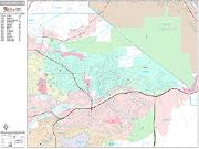 Yorba Linda <br /> Wall Map <br /> Premium Style 2025 Map
