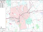 Danbury <br /> Wall Map <br /> Premium Style 2025 Map