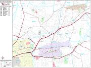Manchester <br /> Wall Map <br /> Premium Style 2025 Map