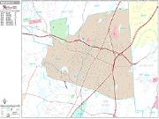 Meriden <br /> Wall Map <br /> Premium Style 2025 Map