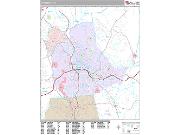 Waterbury <br /> Wall Map <br /> Premium Style 2025 Map