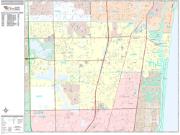 Deerfield Beach <br /> Wall Map <br /> Premium Style 2025 Map
