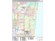 Fort Lauderdale <br /> Wall Map <br /> Premium Style 2025 Map