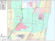 Pompano Beach <br /> Wall Map <br /> Premium Style 2025 Map