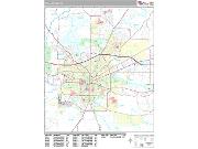 Tallahassee <br /> Wall Map <br /> Premium Style 2025 Map