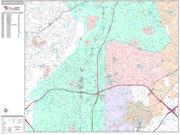 Sandy Springs <br /> Wall Map <br /> Premium Style 2025 Map