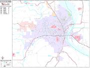 Dubuque <br /> Wall Map <br /> Premium Style 2025 Map