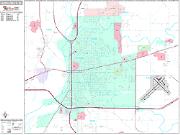 Terre Haute <br /> Wall Map <br /> Premium Style 2025 Map