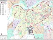 Louisville <br /> Wall Map <br /> Premium Style 2025 Map