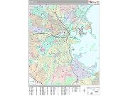 Boston <br /> Wall Map <br /> Premium Style 2025 Map