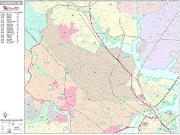 Somerville <br /> Wall Map <br /> Premium Style 2025 Map