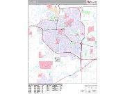 Ann Arbor <br /> Wall Map <br /> Premium Style 2025 Map