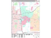 East Lansing <br /> Wall Map <br /> Premium Style 2025 Map