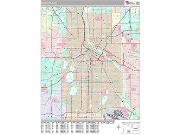Minneapolis <br /> Wall Map <br /> Premium Style 2025 Map