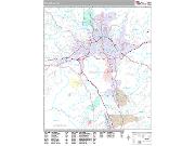 Asheville <br /> Wall Map <br /> Premium Style 2025 Map