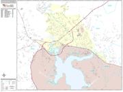 Jacksonville <br /> Wall Map <br /> Premium Style 2025 Map
