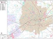Winston-Salem <br /> Wall Map <br /> Premium Style 2025 Map