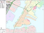 Bayonne <br /> Wall Map <br /> Premium Style 2025 Map