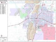 Albuquerque <br /> Wall Map <br /> Premium Style 2025 Map