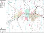 Binghamton <br /> Wall Map <br /> Premium Style 2025 Map