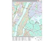 New York <br /> Wall Map <br /> Premium Style 2025 Map