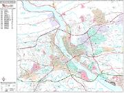 Harrisburg <br /> Wall Map <br /> Premium Style 2025 Map