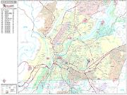 Chattanooga <br /> Wall Map <br /> Premium Style 2025 Map