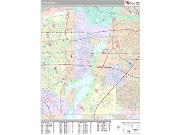 Grand Prairie <br /> Wall Map <br /> Premium Style 2025 Map