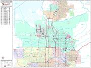 Salt Lake City <br /> Wall Map <br /> Premium Style 2025 Map