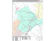 Lynchburg <br /> Wall Map <br /> Premium Style 2025 Map