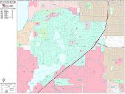 Lakewood <br /> Wall Map <br /> Premium Style 2025 Map