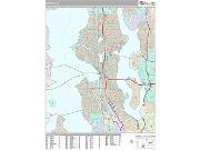 Seattle <br /> Wall Map <br /> Premium Style 2025 Map