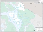 Wrangell County, AK <br /> Wall Map <br /> Premium Style 2025 Map