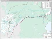 Nevada County, CA <br /> Wall Map <br /> Premium Style 2024 Map