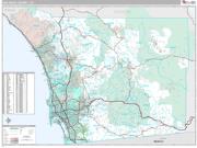 San Diego County, CA <br /> Wall Map <br /> Premium Style 2025 Map