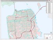San Francisco County, CA <br /> Wall Map <br /> Premium Style 2025 Map