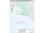Santa Barbara County, CA <br /> Wall Map <br /> Premium Style 2025 Map
