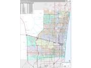 Broward County, FL <br /> Wall Map <br /> Premium Style 2025 Map