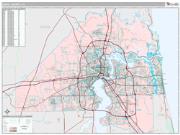 Duval County, FL <br /> Wall Map <br /> Premium Style 2025 Map