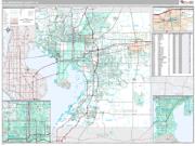 Hillsborough County, FL <br /> Wall Map <br /> Premium Style 2025 Map