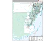 Miami-Dade County, FL <br /> Wall Map <br /> Premium Style 2025 Map